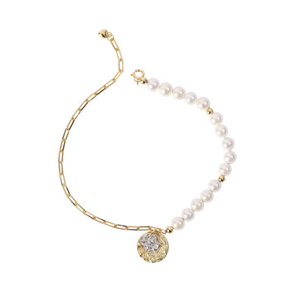 S925 Pearl Chain Bracelet