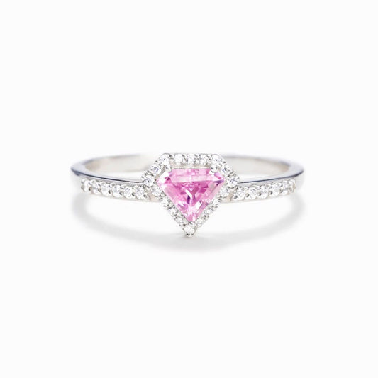 S925 Pink starlight diamond ring