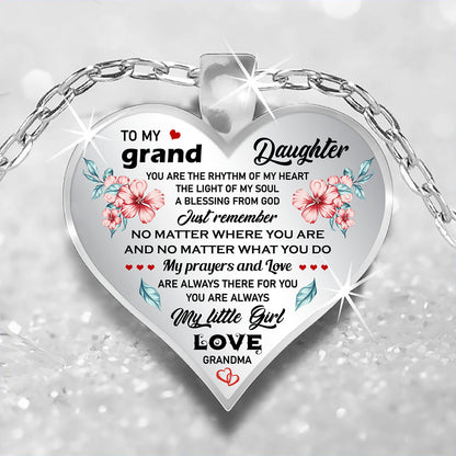 To my granddaughter Heart pendant necklace