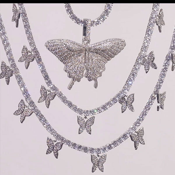 Sparkling Diamond Butterfly Bracelet