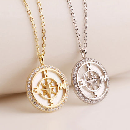 925 The compass necklace of the brave