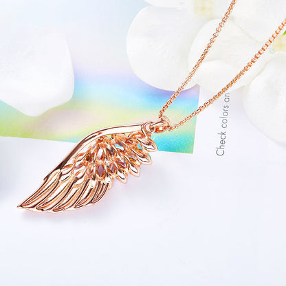 925 Brave colorful wings necklace