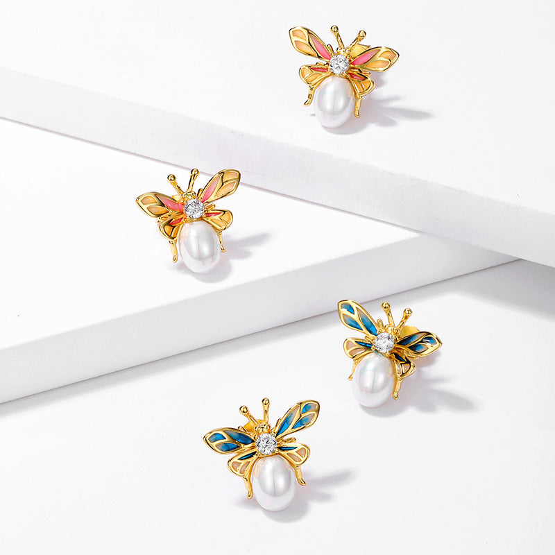 S925 Sweet Garden Butterfly Pearl Series