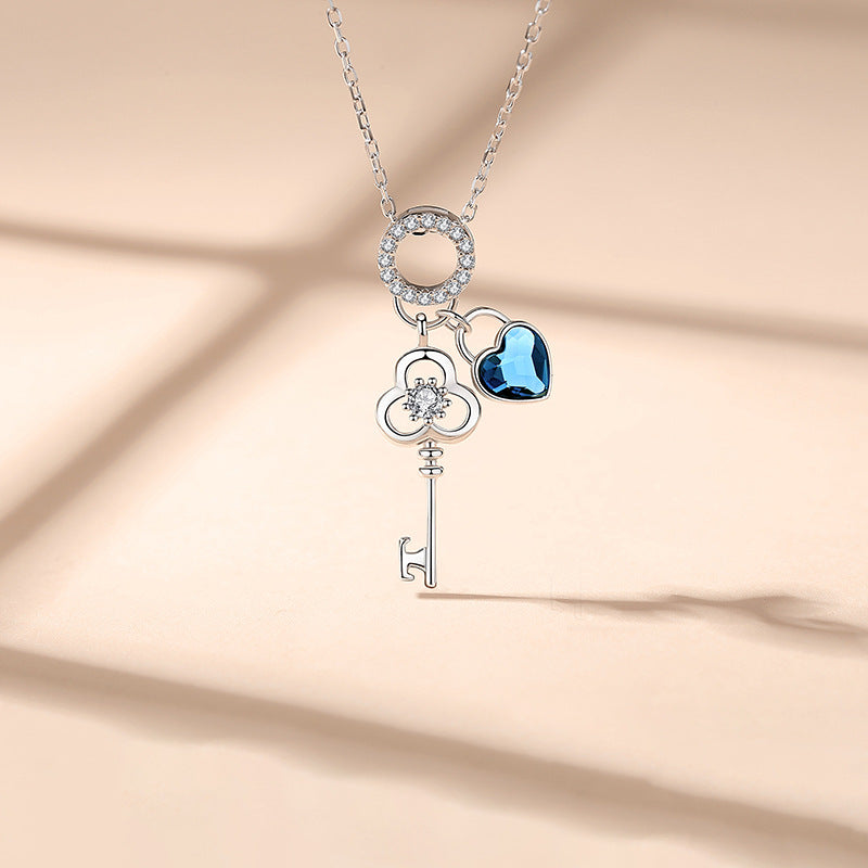S925 Key&Heart Necklace