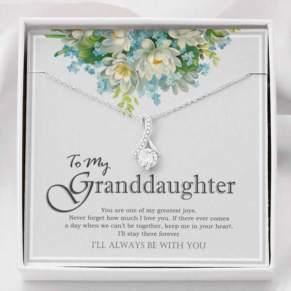 TO MY GRANDDAUGHTER - WHITE GOLD NECKLACE
