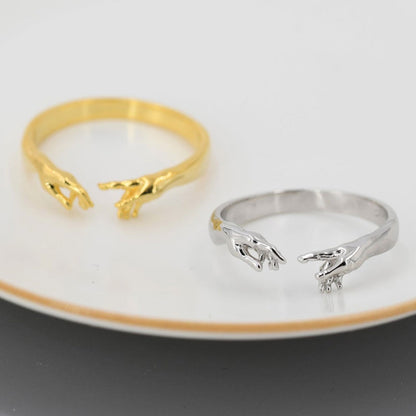 S925 Hand in hand Ring