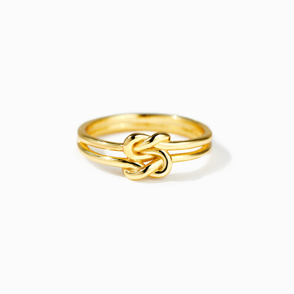Mother & Daughter Double Square Knot Ring