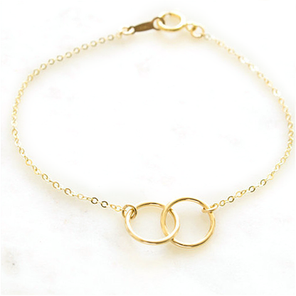 S925 Sterling silver Interlocking Circle Necklace