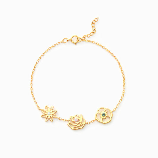 1-8 Birth Flowers Bracelet-Perfect Gift for Mom