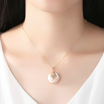 S925 Baroque Pearl Pendant Necklace