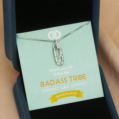For friend - S925 Forever My Badass Tribe Linked Necklace