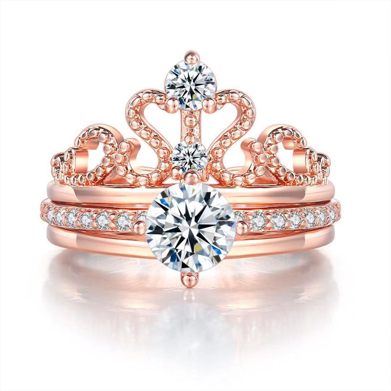 S925 Two in One Crown Ring