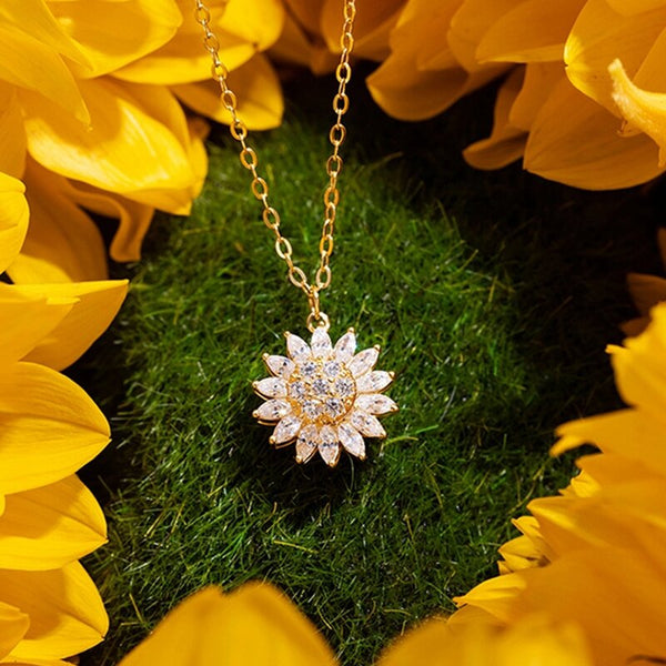 S925 You Are My Sunshine Rotating Necklace