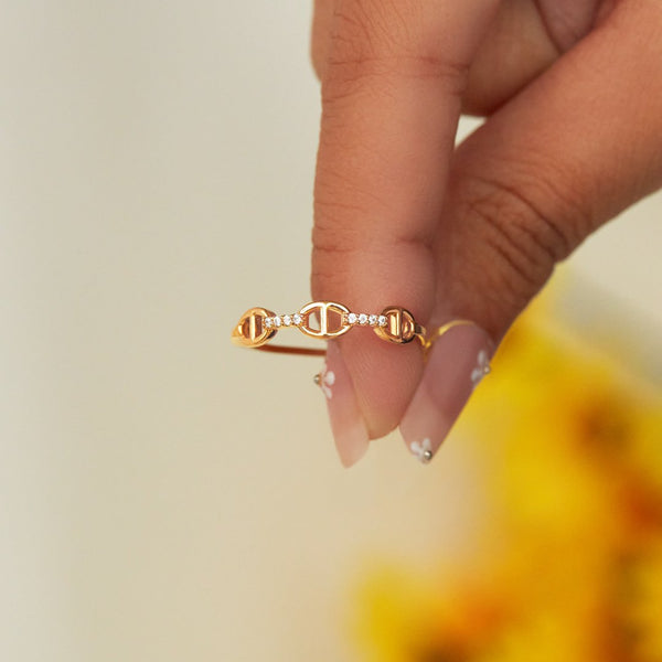 Forever Linked Together Chain Link Ring