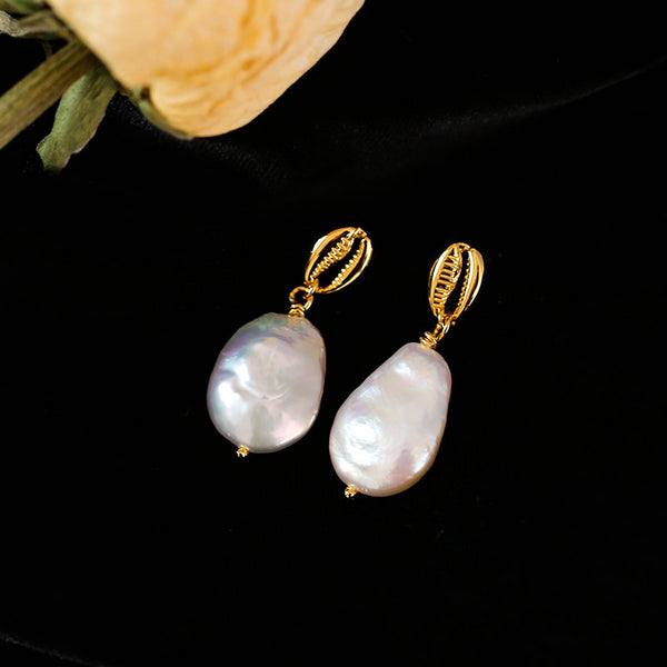 S925 Baroque Pearl Earrings