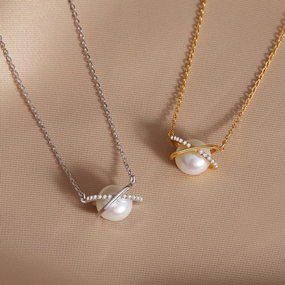 S925 Bond Pearl Necklace