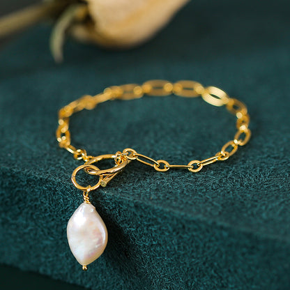 S925 Baroque Pearl Bracelet