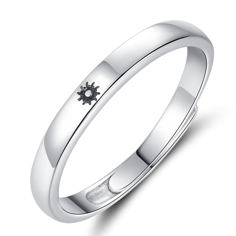 S925 Sun and Moon Silver Ring