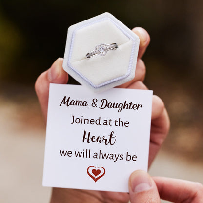 Mama & Daughter Layered Heart Ring